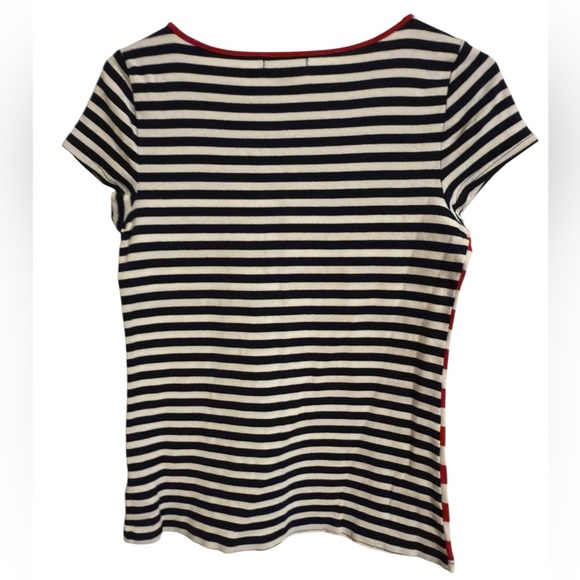 🌹Chaps Women's Striped Top - Red, Black, and White - Picture 2 of 4
